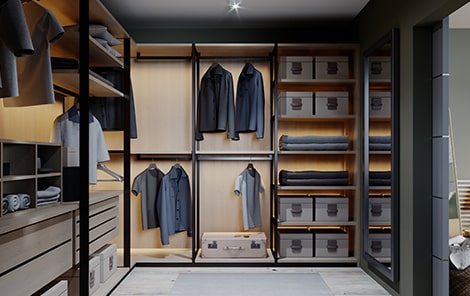 custom closets with doors